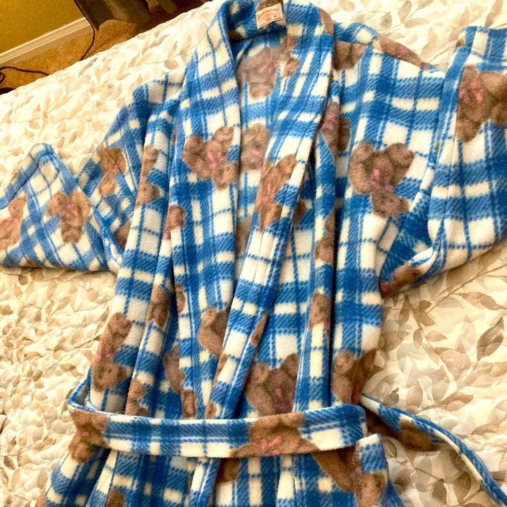 Fleece Teddy Bear Robe - Handmade - Picture 9 of 11